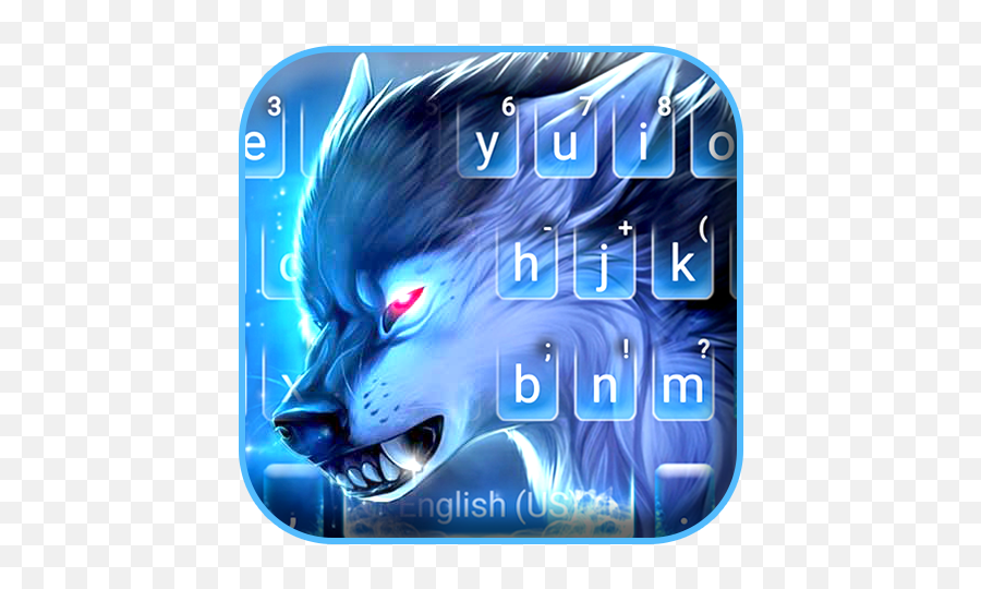 Scary Neon Wolf Keyboard Theme Qu0026a Tips Tricks Ideas - Fictional Character Emoji,Medea Emoticon