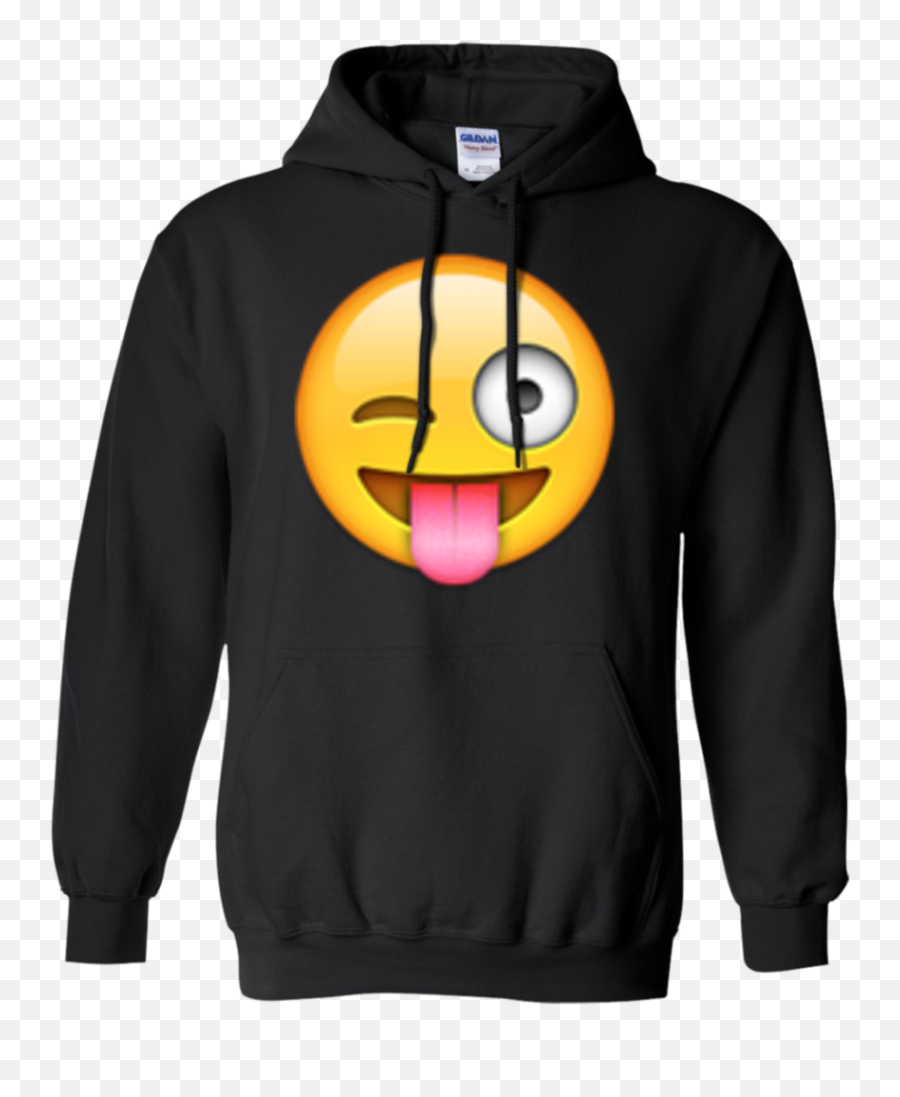 Emoji - Face With Stuck Out Tongue And Winking Eye T Shirt Motorcycle Sweatshirts,How Do You Do The Tongue Sticking Out Emoticon