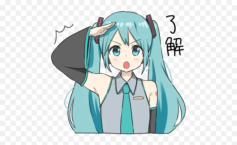 Girl1 Whatsapp Stickers - Hatsune Miku Pom Ver Emoji,Snow Miku Emoticon