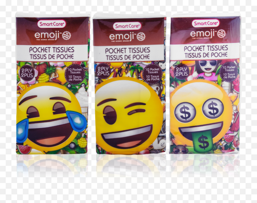 Smart Care Emoji Pocket Facial Tissues 6 Pack - Happy,Jojo Emoji