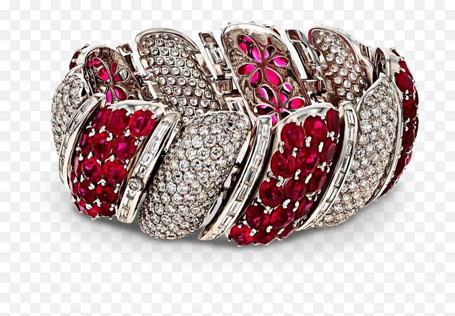 Burma Ruby And Diamond Bracelet - Solid Emoji,Emotions Diamonds Idd