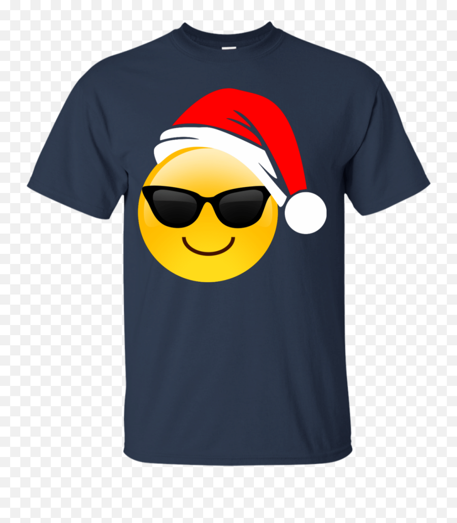 Emoji Christmas Shirt Cool Sunglasses - Science Teacher T Shirts Funny,Emoticon For Navy