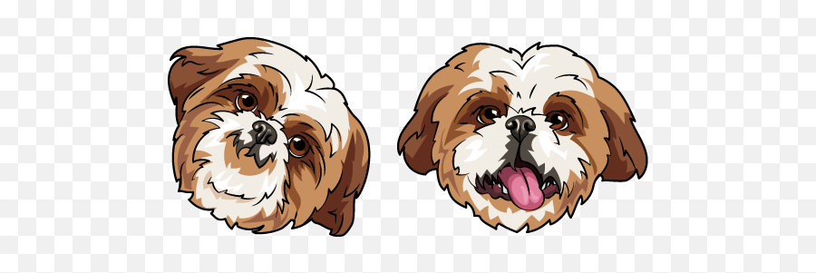 31 Dogs Puppies Cursors Collection - Shih Tzu Dog Emoji,Shih Tzu Emoji Smile I Love You