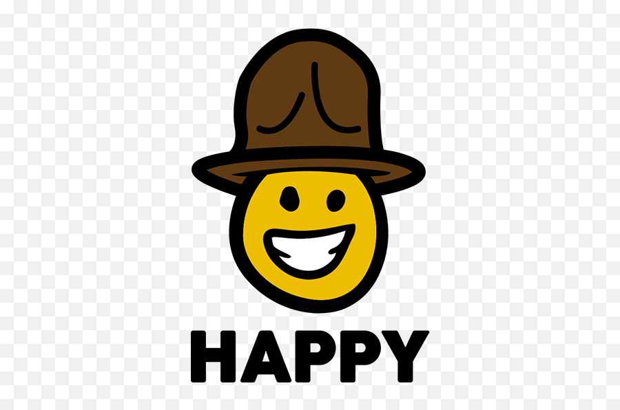 Pharrell Happy Face Decorative Wall Sticker - Happy Emoji,Super Happy Face Emoji