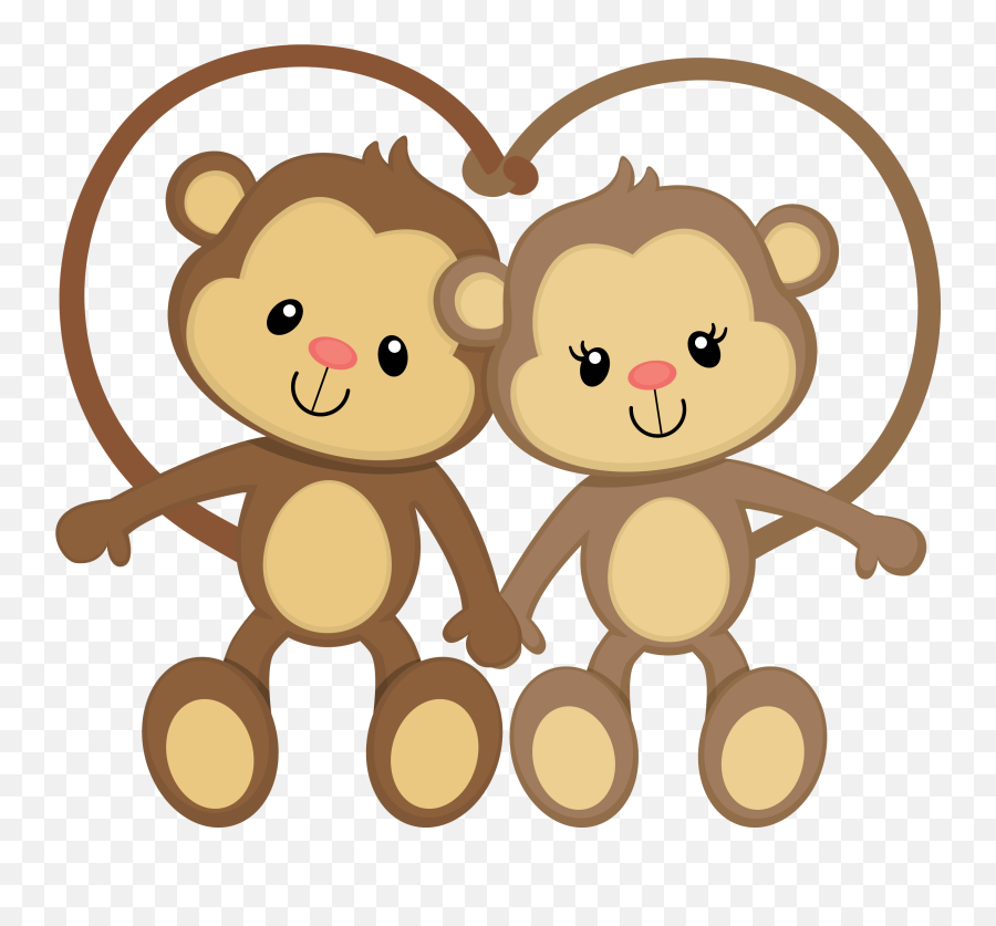 Nursery Clipart Monkey Nursery Monkey - Animalitos Animados De Amor Emoji,Emoji De Changuitos