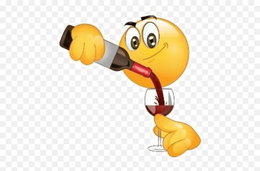 Bom Dia - Smiley Gif Wein Trinken Emoji,Drinking Wine Emoticon