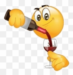 Bom Dia - Smiley Gif Wein Trinken Emoji,Drinking Wine Emoticon