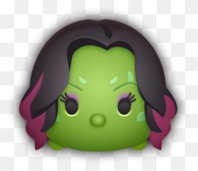 She Hulk Tsum Tsum Marvel - Marvel Tsum Tsum Clip Art Emoji,Marvel Emoji