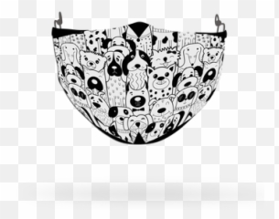 Custom Printed Face Coverings - Cat And Dog Patterns Face Decorative Emoji,Cat Dog Horse Earth Emoji