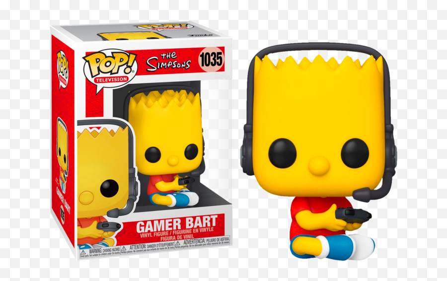 The Simpsons - Gamer Bart Funko Pop Emoji,Vinyl Toy + Change Emotions