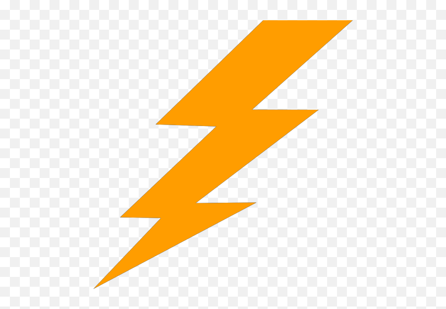 Download Orange Lightning Bolt Png - Orange Lightning Bolt Png Emoji,Thunderbolt Emoji