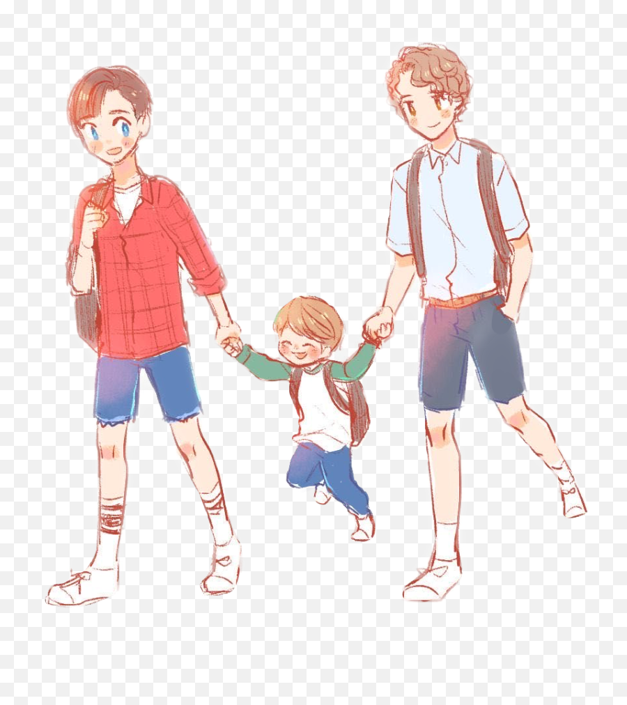 Stenbrough It Sticker By - Fanart Georgie And Bill Emoji,Boys Holding Hands Emoji