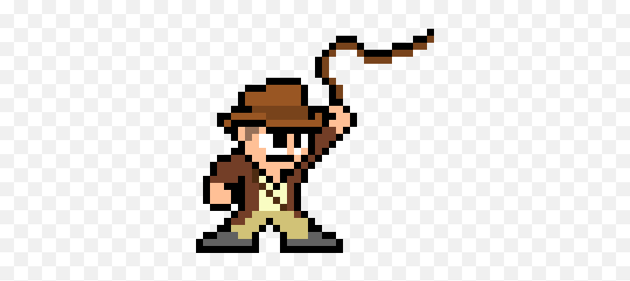 Pixel Art Gallery - Indiana Jones Png Pixel Emoji,Indiana Jones Emoticon