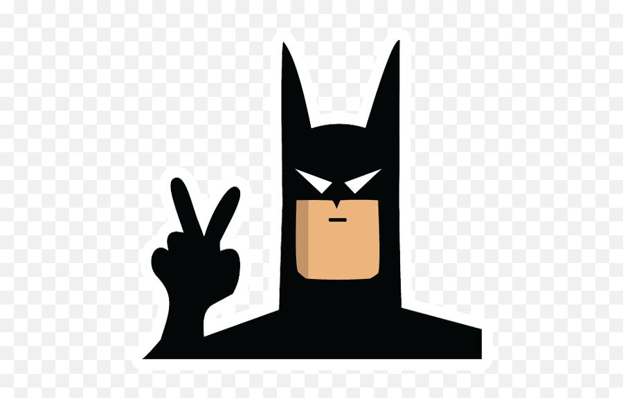 Batman Peace Sticker - Sticker Batman Emoji,Batman With Bat Emojis Cake