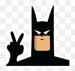 Batman Peace Sticker - Sticker Batman Emoji,Batman With Bat Emojis Cake
