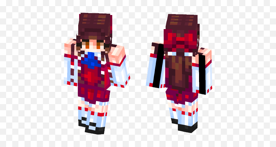 Download Reimu Hakurei Minecraft Skin - Fictional Character Emoji,Laughing Emoji Minecraft Skin