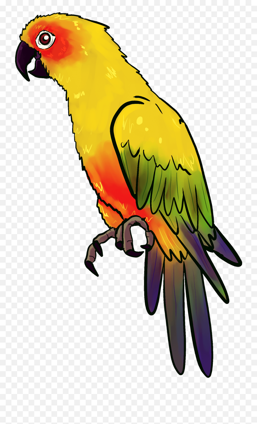 Parrot Clipart - Gambar Burung Nuri Kartun Emoji,Parrot Emoji