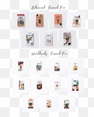 Botanical Woodland Enamel Pins - Language Emoji,Enamel Squared Cool Emoji Pins
