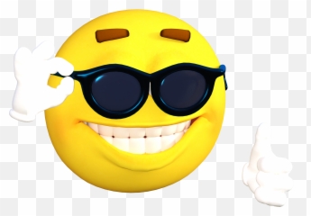 Emoji Though Your Heart Is Breaking - Sunglasses Thumbs Up Transparent,Brain Emoji