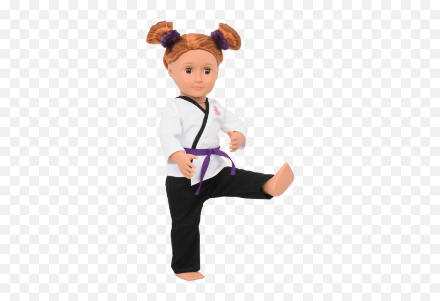 Karate Kicks Martial Arts Outfit For Dolls Our Generation Emoji,Karate Kick Girl Emoticon