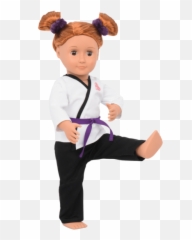 Karate Kicks Martial Arts Outfit For Dolls Our Generation Emoji,Karate Kick Girl Emoticon