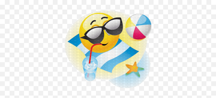 Smiley Face At Beach Smiley Face At Beach Png - Picmix Emoji,Smiley Emoticon With Sunglasses On Beach