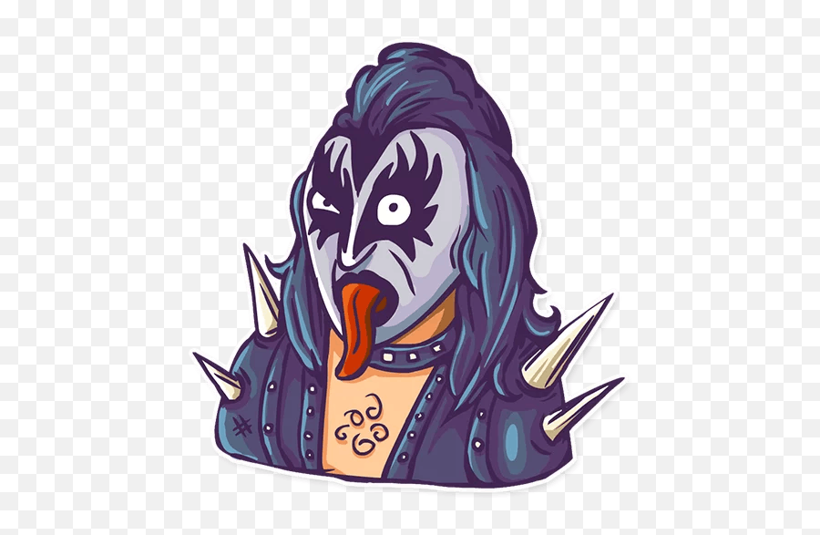 Kiss Telegram Stickers - Gene Simmons Telegram Stickers Emoji,Gene Simmons Emoji