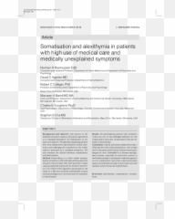Pdf Somatisation And Alexithymia In Patients With High Use Emoji,Denollet Emotions Perspective