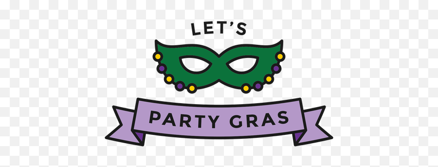 Letu0027s Party Gras Colored Badge Transparent Png U0026 Svg Vector Emoji,Happy Mardi Gras Emojis