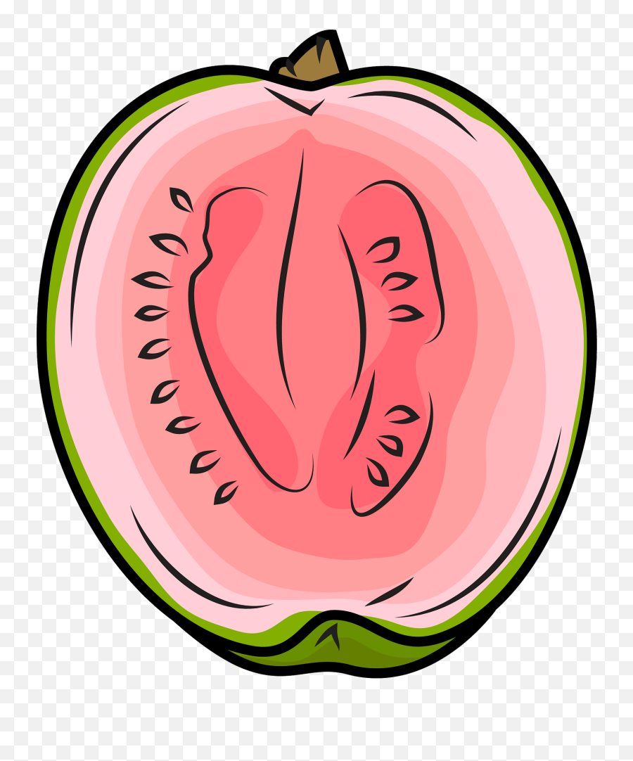 Half Guava Clipart - Fresh Emoji,Passion Fruit Emoji