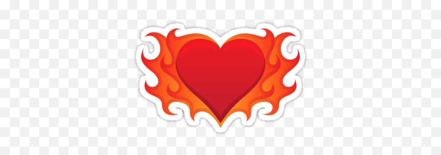 Heart With Flames Heart In Flames Vector Clipart - Clipartix Emoji,Flame Heart Emoji