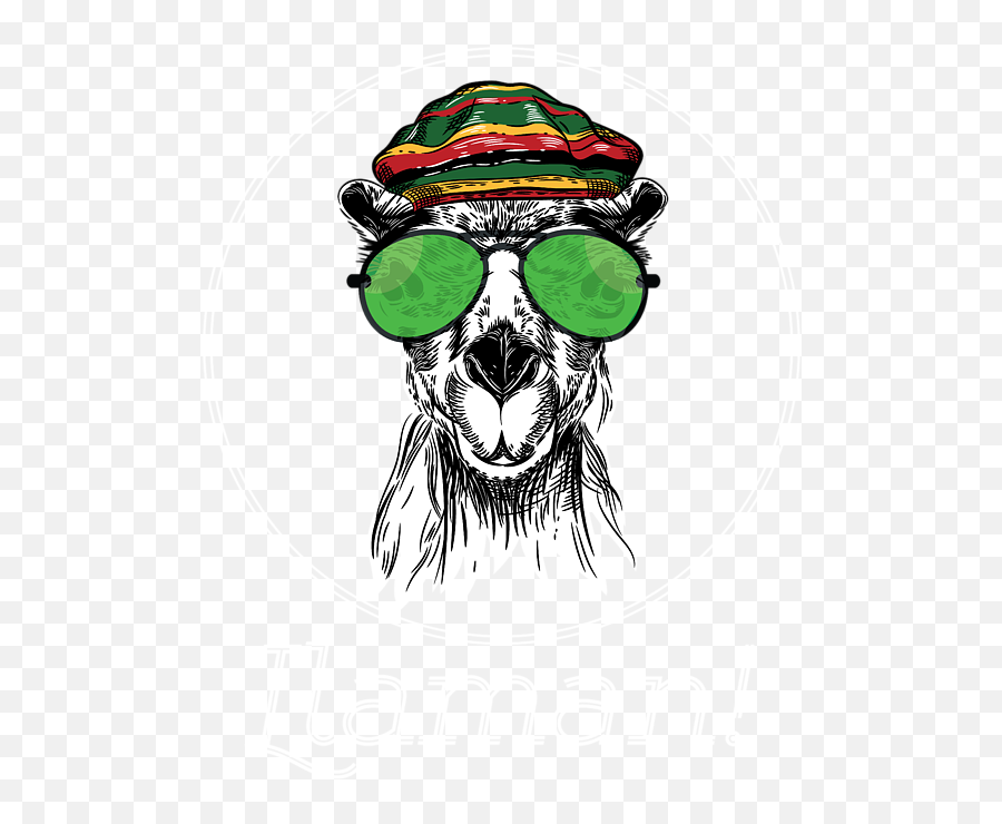 Llaman Funny Rasta Reggae Llama Gift Weed Smoker Stoner Emoji,Weed Emojis Pride