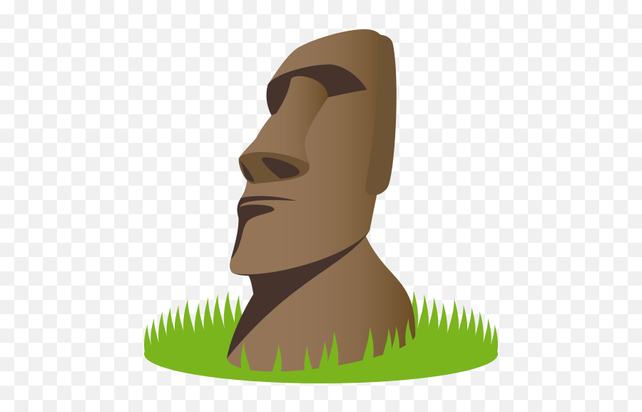 Emoji Moai Easter Island Statue Wprock - Emoji Patung Batu,Megaphone Emoji