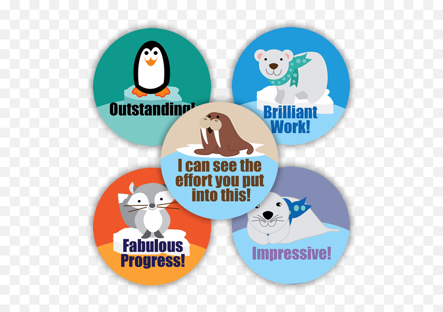 Arctic Animals Variety Pack - Animal Stickers For School Work Emoji,Animals Showing Emotion