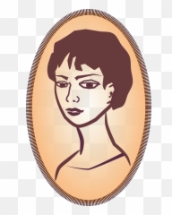 Free Clip Art Woman By Mazeo - Desenho Retrato Oval Emoji,Free Clipart Emotions Faces
