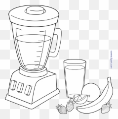 Fruit Smoothies Coloring Page Free Clip - Blender Emoji,Food Emoji Coloring Pages
