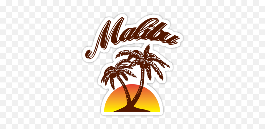 Rum Decals Malibu Rum Stickers By Odin Hullekes - Malibu Emoji,Emoji Coconut Tree And Book