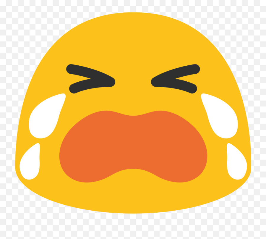 Loudly Crying Face Emoji - Android Google Blob Emoji Emoji,Screaming Emoji