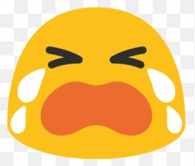Loudly Crying Face Emoji - Android Google Blob Emoji Emoji,Screaming Emoji