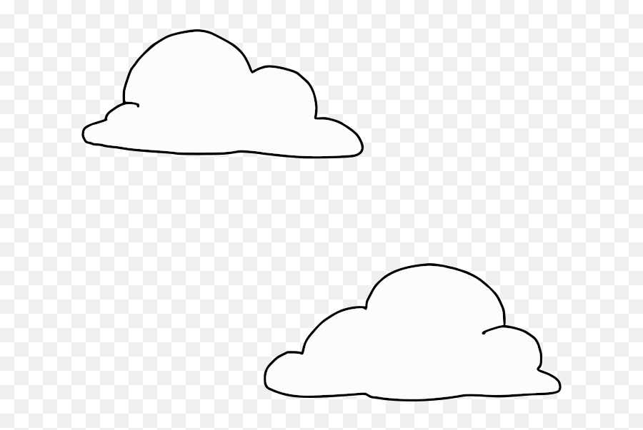 Clouds Outline Free Svg File - Language Emoji,Balck Heart Emoji