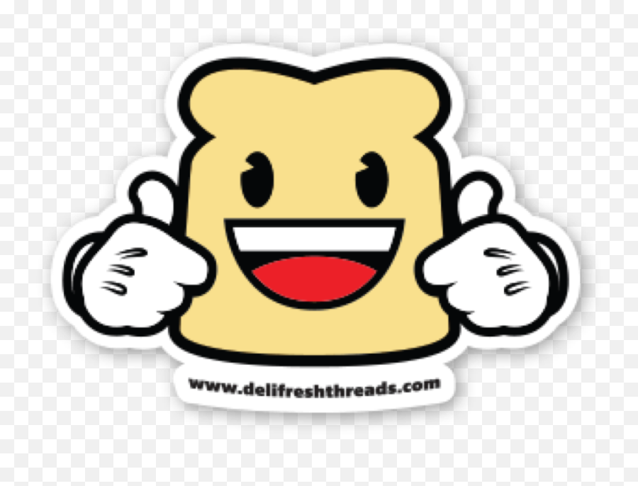 I Like The Simple Fun Cartoon Style Of This Mascot - Bread Deli Fresh Threads Emoji,Bread Emoji Transparent
