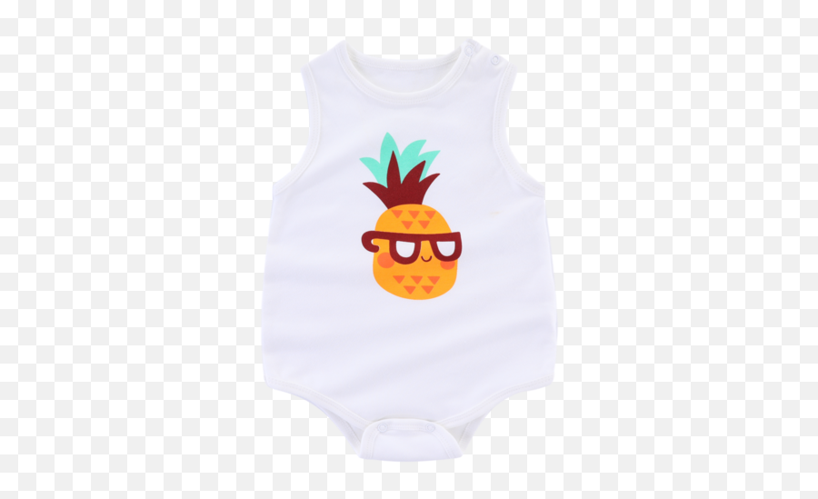 Nature Sleeveless Bodysuit Pineapple U2013 Dressedingabe - Sleeveless Emoji,Relaxed Kitty Emoticon