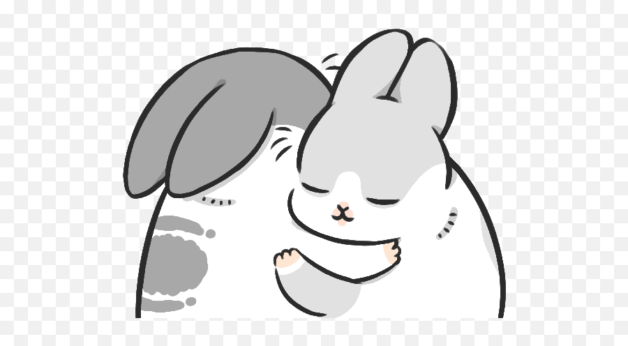 White Bunny Cute Gif Animated Kawaii - Cloudygif Emoji,Bunny Emoticons