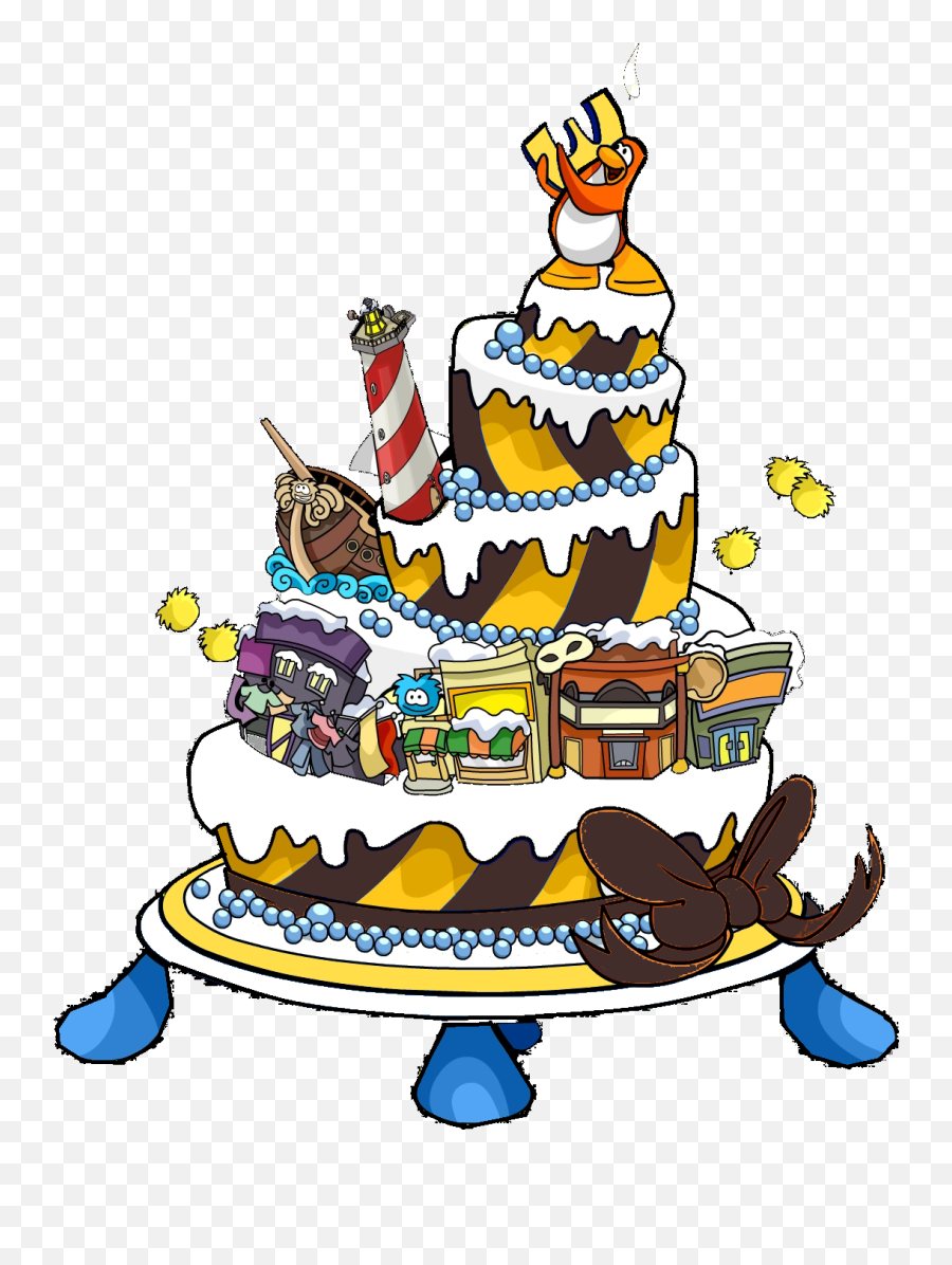 3rd Anniversary Of Club Penguin Rewritten Cheats Special - Cake Decorating Supply Emoji,Doge Waving Emoticon