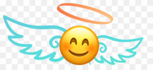 Emoji Wings Halo Angel Smilehappy Sticker By Blatte - Angle Wings With Halo,Angel Emoji