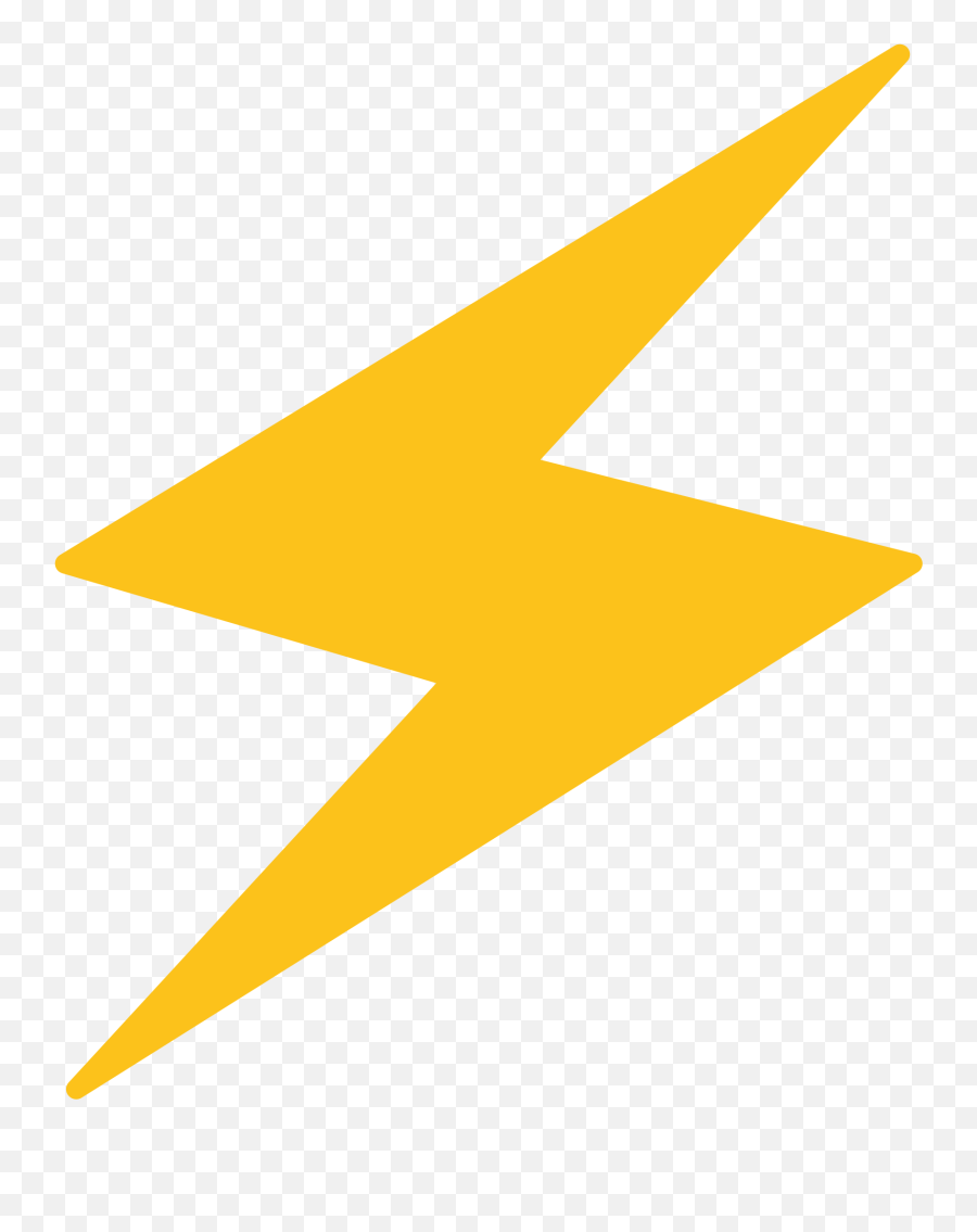 High Voltage Emoji Clipart - Electricity Emoji,Lightning Bolt Emoji .png