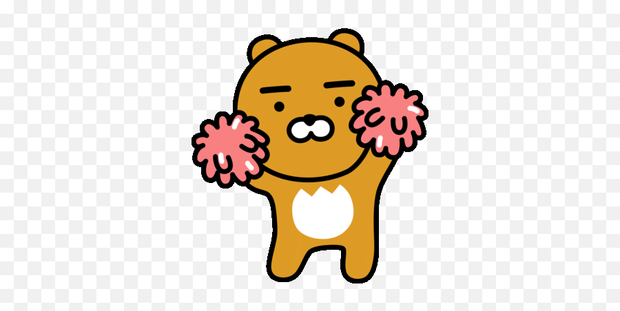 Pin - Cheering Gif Transparent Background Emoji,Thank You Kakao Emoticon