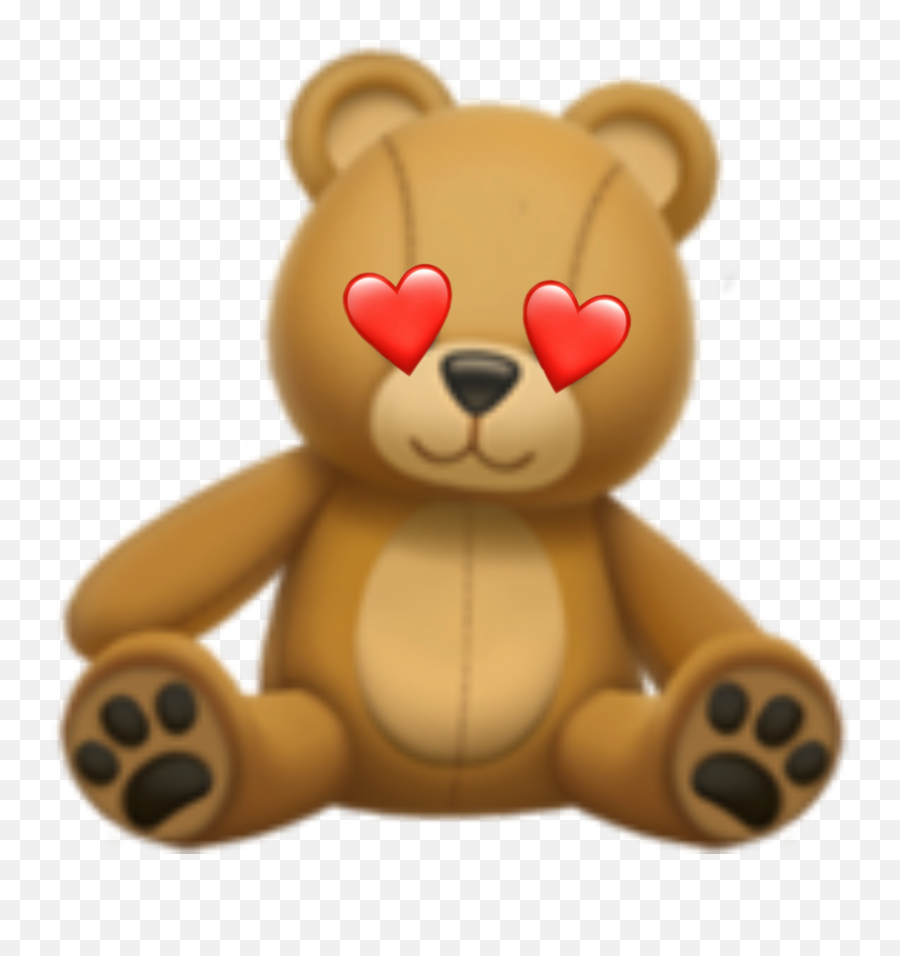Teddy Bear Emoji Hearteyes Cute Sticker - Teddy Bear Emoji Png,Bear Emoji