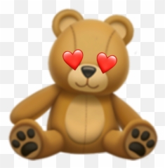 Teddy Bear Emoji Hearteyes Cute Sticker - Teddy Bear Emoji Png,Bear Emoji