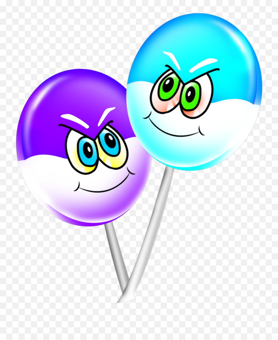Mq Candy Lollipop Lollipops Sticker - Cartoon Lollipop With Face Emoji,Emoji Lollipops